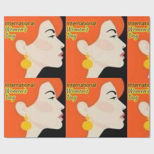 Papier Cadeau Journée internationale de la femme. (Plat)