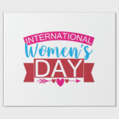 Papier Cadeau Journée internationale de la femme (Plat)