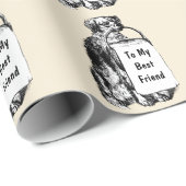 Papier Cadeau Journée nationale des chiens (Coin rond)