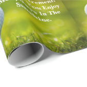 Papier Cadeau Jours de golf de retraite Ajouter le texte et le n (Coin rond)