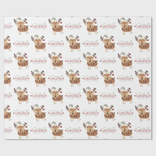 Papier Cadeau Jours de Noël à Père Noël (Plat)