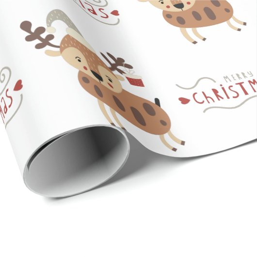 Papier Cadeau Jours de Noël à Père Noël (Coin rond)