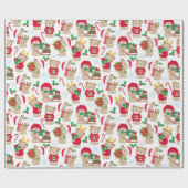 Papier Cadeau Jours fériés de Noël à Little Bear (Plat)