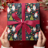 Papier Cadeau Jours fériés de Noël Gnome