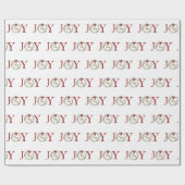 Papier Cadeau Jours fériés de Noël Rouge JOIE Wreath Cadeau (Plat)