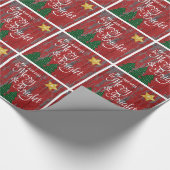 Papier Cadeau Jours Soyez Joyeux Bright Rustic Wood Gold Star Tr (Coin)