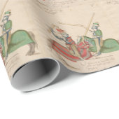 Papier Cadeau Jousting Knights (Coin rond)