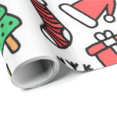 Papier Cadeau Joy 30"x15" Papier d'enrobage (Coin rond)