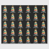Papier Cadeau Joy Bookmas - Festive Book Stack for Book Lovers (Plat)