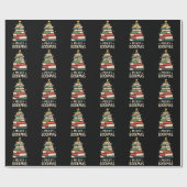 Papier Cadeau Joy Bookmas - Festive Book Stack for Book Lovers (Plat)
