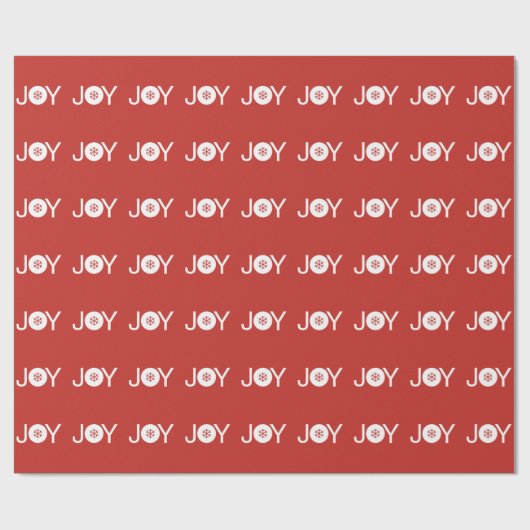 Papier Cadeau Joy Christmas Red Wrapper Papier (Plat)