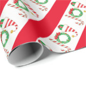 Papier Cadeau Joy Christmas Wrapping Papier (Coin rond)