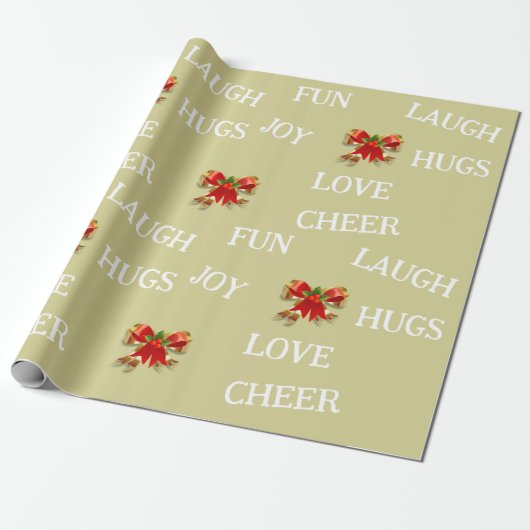 Papier Cadeau Joy of Christmas Wrapping Paper (Déroulé)