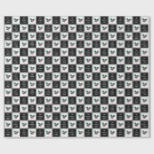 Papier Cadeau Joy Peace Love | Vacances Noir & Blanc (Plat)