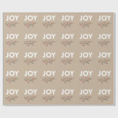 Papier Cadeau JOY Rustic | Papier d'emballage de vacances (Plat)