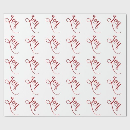 Papier Cadeau Joy Script Red (Plat)