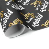 Papier Cadeau Joy to the world (Coin rond)