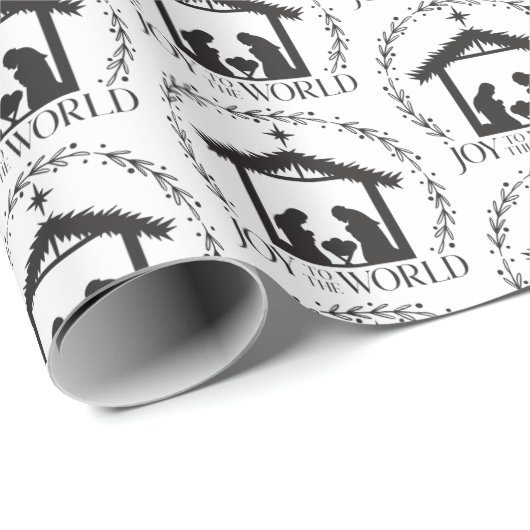 Papier Cadeau Joy to the world (Coin rond)