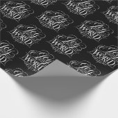 Papier Cadeau Joy To the World - Calligraphie de Noël Elégant (Coin)