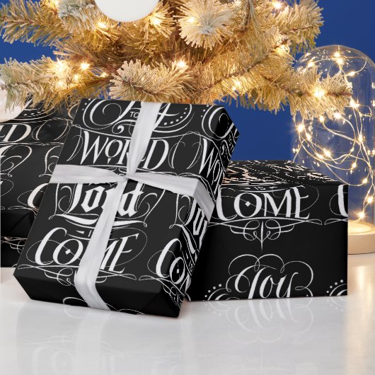 Papier Cadeau Joy to the World Christian Christmas Chalkboard (Vacances)