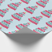 Papier Cadeau Joy to the World Christmas Citation Typographie (Coin)