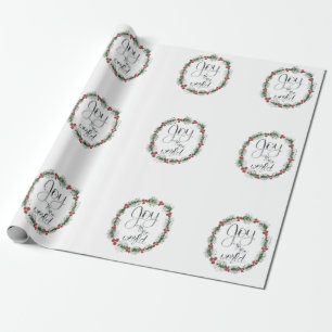 Papier Cadeau Joy to the World Christmas Wrapping Paper