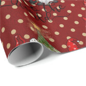 Papier Cadeau Joy To The World Gnome Papier Enveloppant Noël (Coin rond)