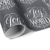 Papier Cadeau Joy To the World - Noël Christian Chalk Wrap (Coin rond)