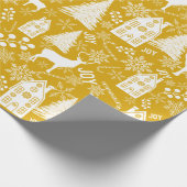 Papier Cadeau Joy White Gold Noël (Coin)