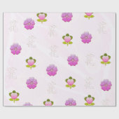 Papier Cadeau Joyau de fleurs japonaises (Plat)
