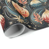 Papier Cadeau Joyau Tone Noël Noël Arbre Motif (Coin rond)