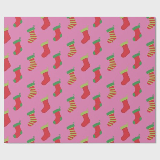 Papier Cadeau Joyaux de Noël rose mignonne Filles Motifs Noël (Plat)