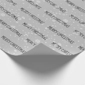 Papier Cadeau JOYE NOËL Texte Dans Les Snowflakes (Coin)