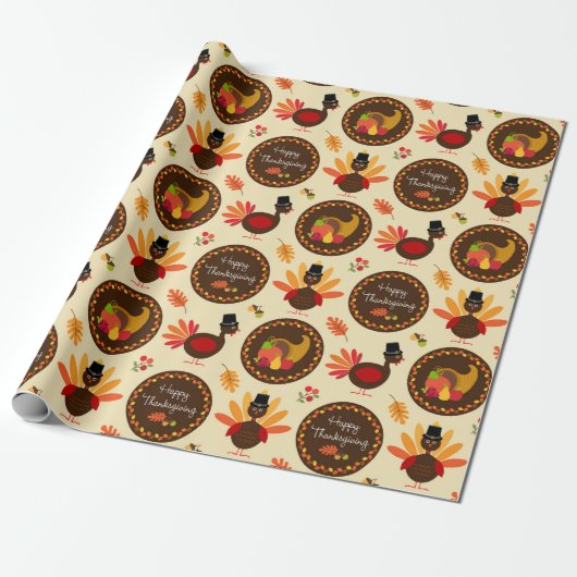 Papier Cadeau Joyeuse Action de grâce (Déroulé)