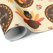 Papier Cadeau Joyeuse Action de grâce (Coin rond)