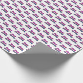 Papier Cadeau Joyeuse conception de typographie d'anniversaire e (Coin)