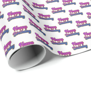 Papier Cadeau Joyeuse conception de typographie d'anniversaire e