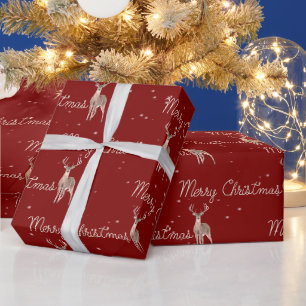 Papier Cadeau Joyeuse corde de Noël et cerf
