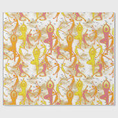 Papier Cadeau Joyeuse Danse Yoga Girls (Plat)