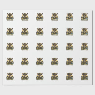 Papier Cadeau Joyeuse fête de Pâques Camo Drôle Chasse Garçons H