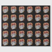 Papier Cadeau Joyeuse fête de Thanksgiving (Plat)
