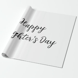 Papier Cadeau Joyeuse fête des filles texte minimal simple ajout