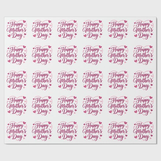 Papier Cadeau Joyeuse Fête des Mères (Plat)