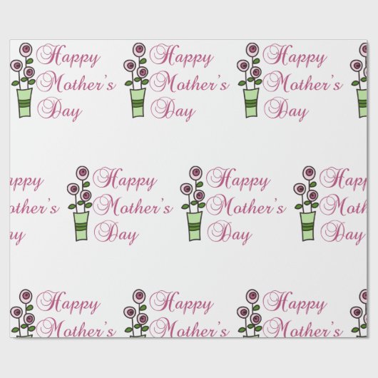 Papier Cadeau Joyeuse fête des mères (Plat)
