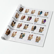 Joyeuse Fête des Mères Aquarelle Maman Envelopper