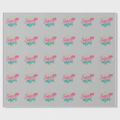 Papier Cadeau Joyeuse Fête des mères avec amour Ma Super Maman (Plat)