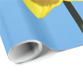 Papier Cadeau Joyeuse Fête des Mères Daffodils Médaille d'or fle (Coin rond)