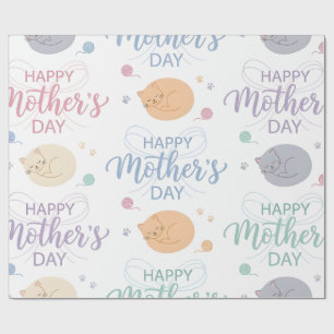 Papier Cadeau-Joyeuse Fête des Mères Papier Cadeau