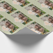 Papier Cadeau Joyeuse fête des mères Typographie Coeur Photo (Coin)