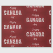 Papier Cadeau Joyeuse fête du Canada (Plat)